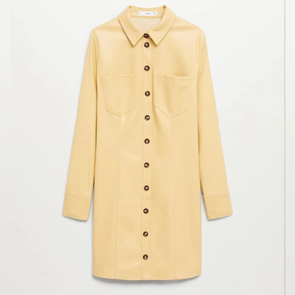 MANGO Faux leather dress - Picture 4 of 6